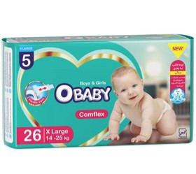 پوشک بچه اوبیبی مدل کامفلکس سایز 5 بسته 26 عددی