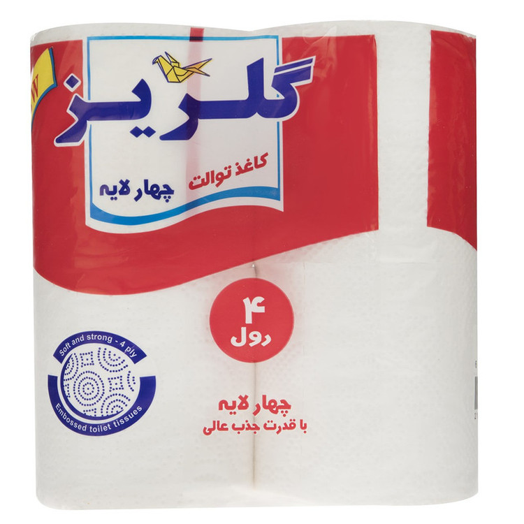 دستمال توالت چهار قلو گلریز