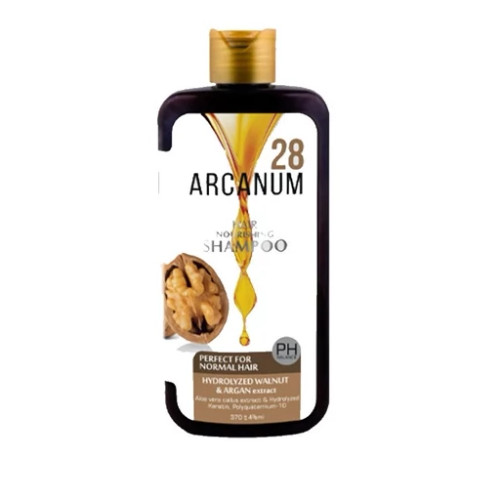 شامپو تخصصی فری سولفات کراتین پلاس برای موهای معمولی عصاره گردو 370 میل آرکانوم