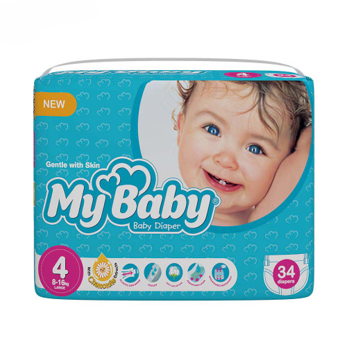 مای بیبی اکو سایز ۴ مدل آبی ،۳۴ عددی