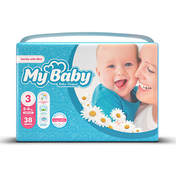 مای بیبی اکو سایز ۳ مدل آبی ،۳۸ عددی