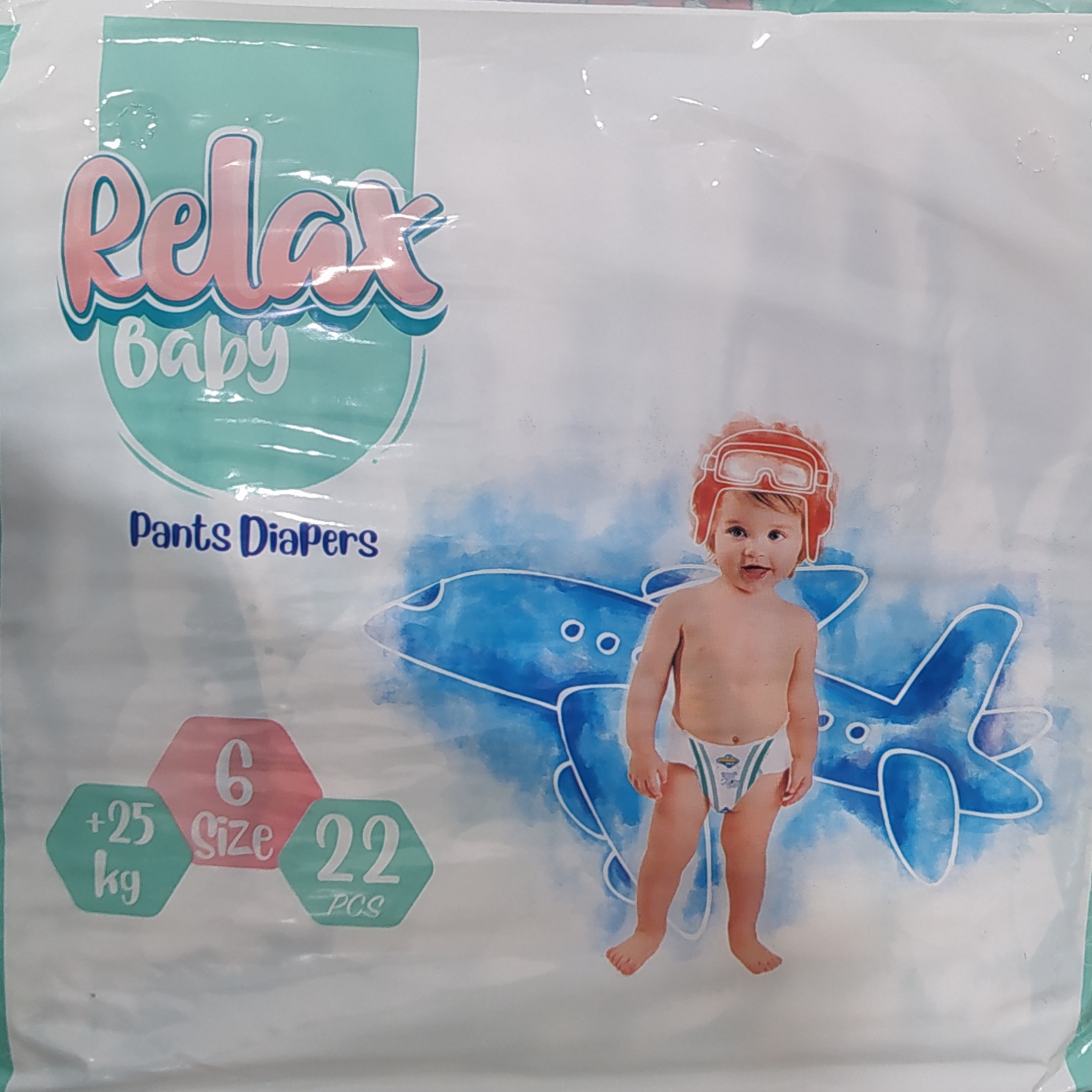 . پوشک شورتی ریلکس بیبی Relax baby سایز 6 بسته 22 عددی